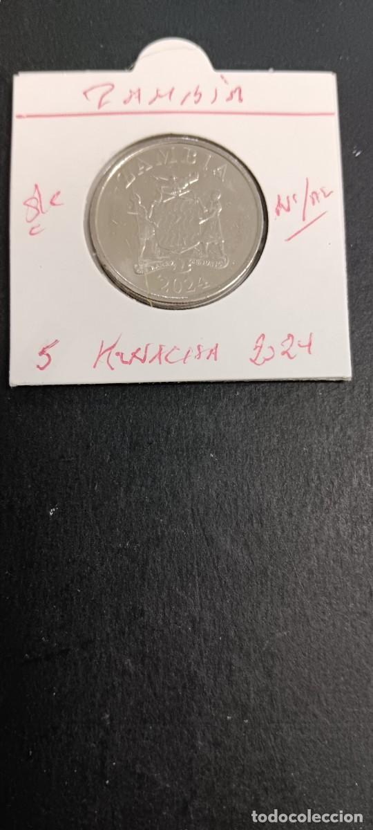 Monedas antiguas de &Aacute;frica: ZAMBIA 5 KWACHA 2024 S/C KM=NEW (NIQUEL-ACERO)