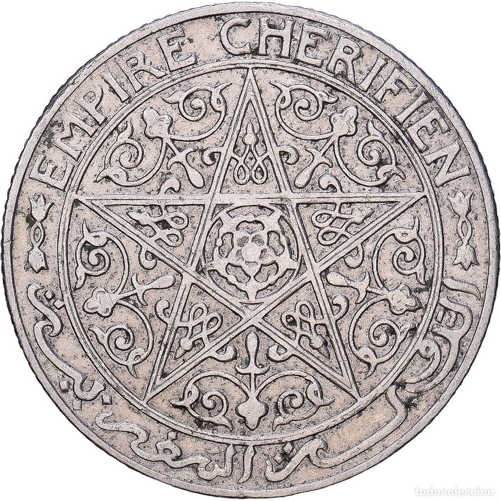 Monedas antiguas de &Aacute;frica: [#1168285] Marruecos, Yusuf, Franc, undated (1921), bi-Bariz, N&iacute;quel, MBC+, KM:36.1