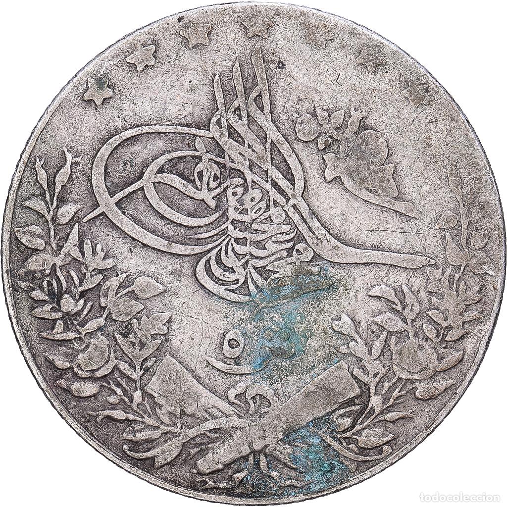 Monedas antiguas de &Aacute;frica: [#1168279] Egipto, Muhammad V, 5 Qirsh, 1911/AH1327/3, Misr, Plata, BC+, KM:308