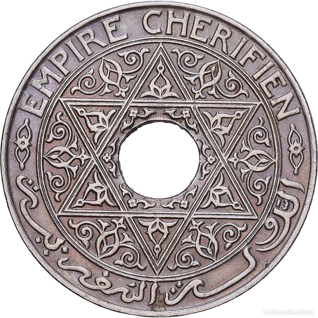 Monedas antiguas de &Aacute;frica: [#1168288] Marruecos, Yusuf, 25 Centimes, 1921, bi-Bariz, Cobre - n&iacute;quel, EBC, KM:34.1