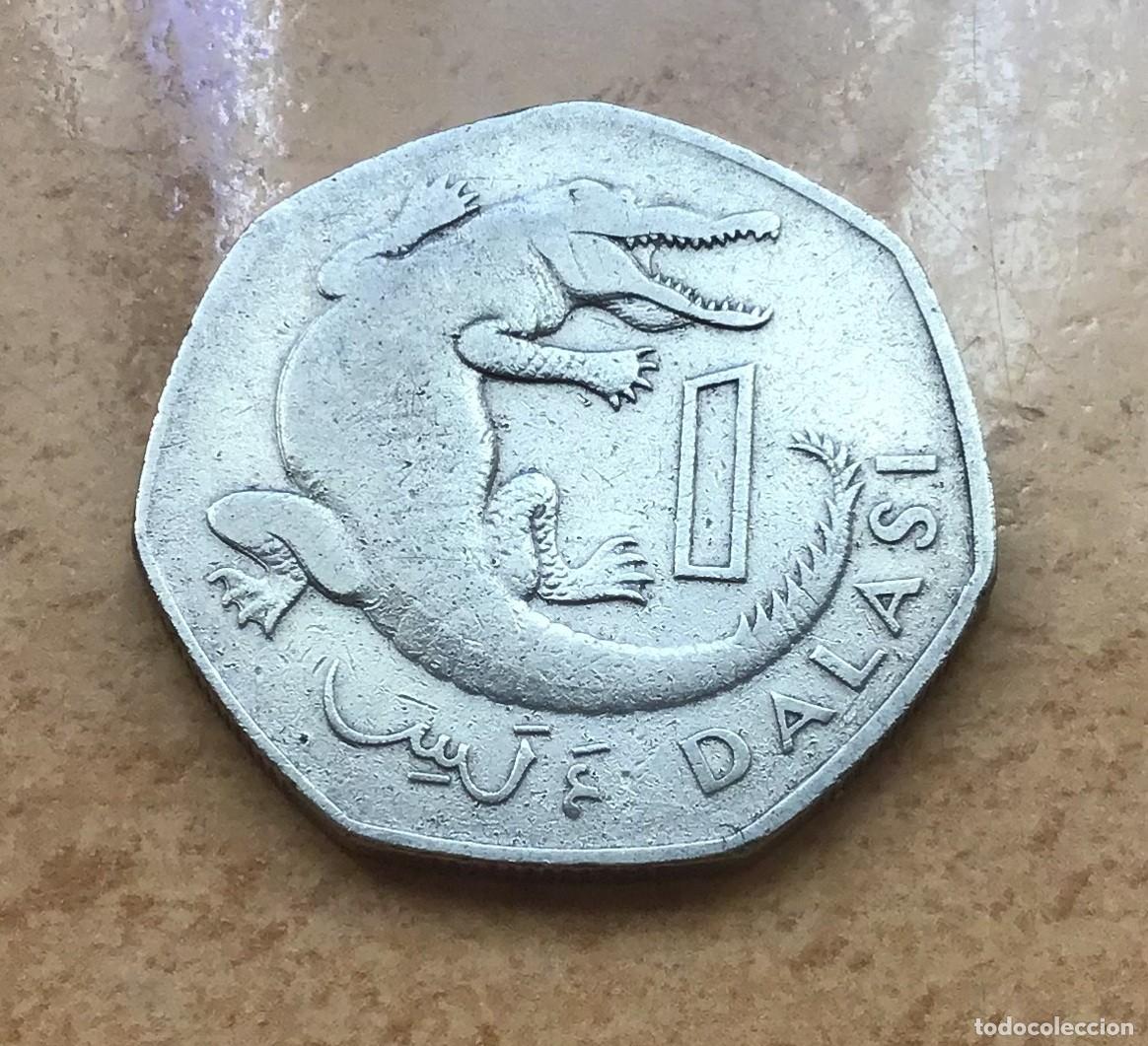 Monedas antiguas de &Aacute;frica: 1 dalasi de Gambia. A&ntilde;o 1987