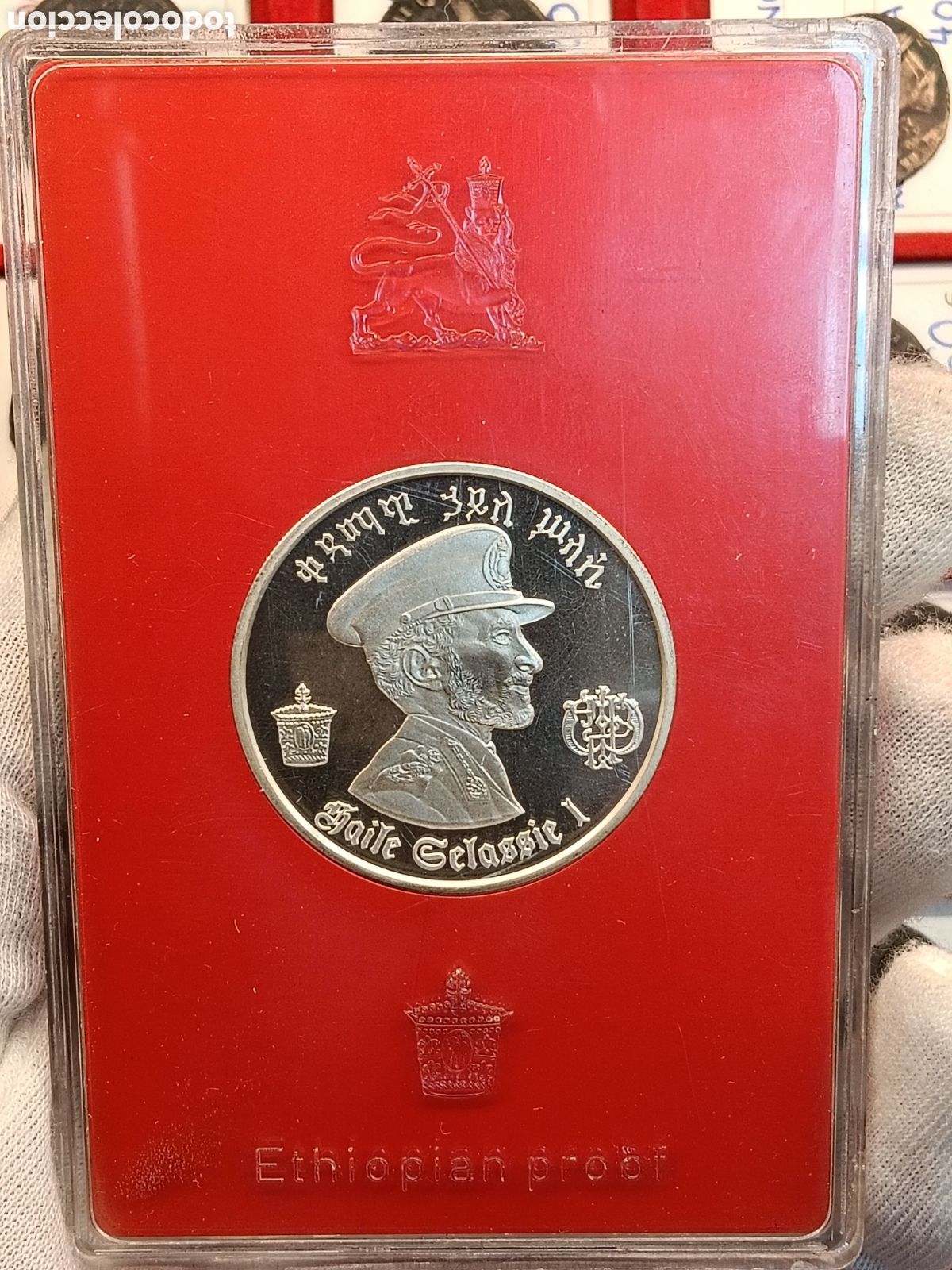 Monedas antiguas de &Aacute;frica: 1972 &ndash; ETIOPIA &ndash; 5 BIRR &ndash; HAILE SELASSIE I &ndash; PLATA PROOF