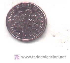 Monedas antiguas de Am&eacute;rica: 4-435. EE.UU. 1 Dime 1987D. BC - Foto 1