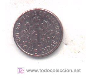 Monedas antiguas de Am&eacute;rica: 4-439. EE.UU. 1 Dime 1992P. BC - Foto 1