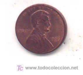 Monedas antiguas de Am&eacute;rica: 4-448. EE.UU. 1 Cent 1996 BC - Foto 1