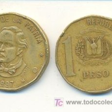 Monedas antiguas de América: 4-957. MONEDA 1 PESO 1997. REPÚBLICA DOMINICANA. RC