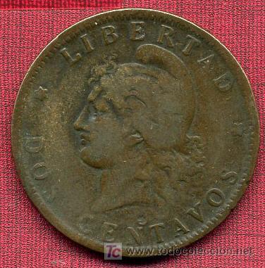 Monedas antiguas de Am&eacute;rica: MONEDA ARGENTINA DE DOS CENTAVOS - 1893 - Foto 1