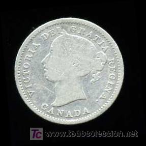 Monedas antiguas de Am&eacute;rica: CANADA: 10 Cent. 1858 (Plata) - Foto 1