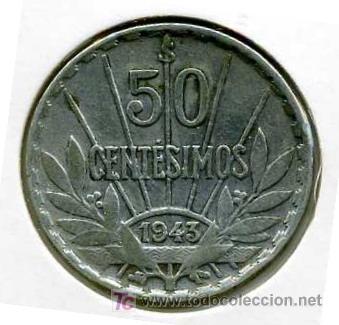 Monedas antiguas de Am&eacute;rica: URUGUAY : 50 Cent. 1943 - Foto 2