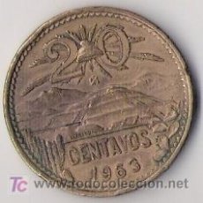 Monedas antiguas de América: 20 CENTAVOS. MEXICO. ESTADOS UNIDOS MEXICANOS. 1963. KM439.. Lote 16856335