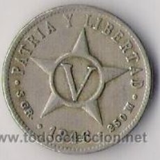 Monedas antiguas de América: CUBA. 5 CENTAVOS. 1946. KM11.1. PATRIA Y LIBERTAD.. Lote 16856358