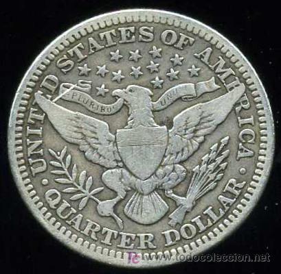 Monedas antiguas de Am&eacute;rica: U.S.A. : 1/4 Dolar 1914 (Plata) - Foto 2