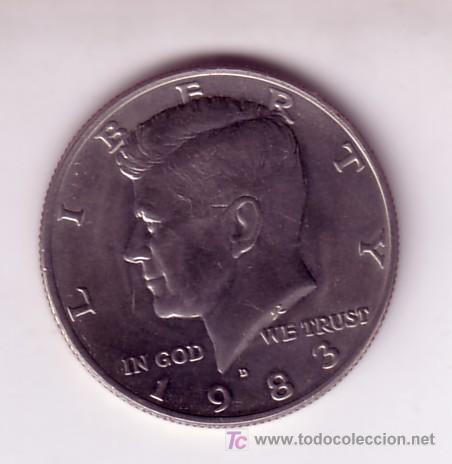 Monedas antiguas de Am&eacute;rica: medio dolar usa 1983