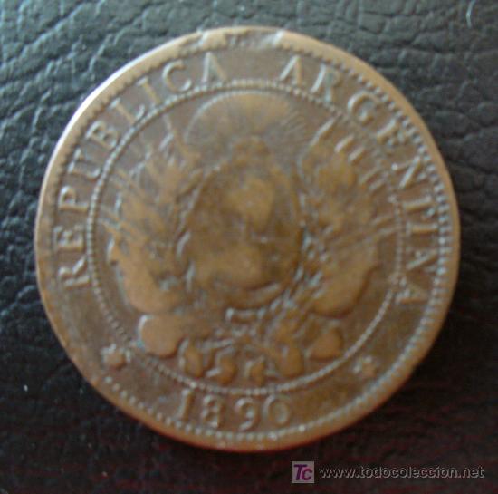 Monedas antiguas de Am&eacute;rica: MONEDA 2 CENTAVOS DE ARGENTINA 1890 - Foto 2