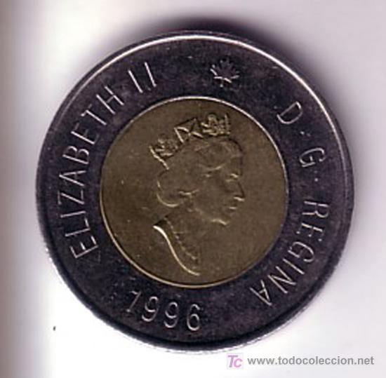 Monedas antiguas de Am&eacute;rica: MONEDA DE 2 DOLARES DE CANADA 1996 - Foto 1
