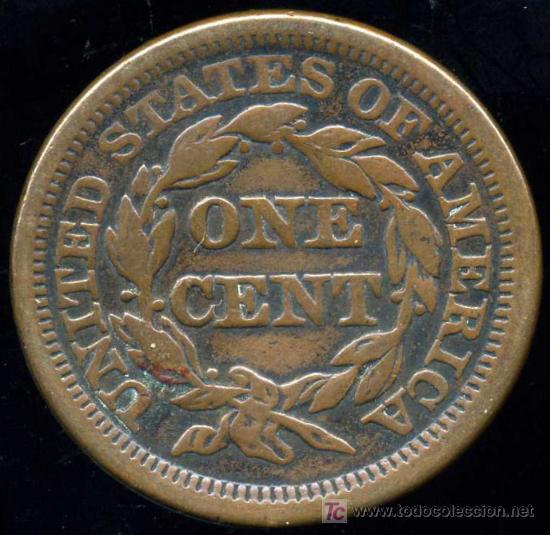 Monedas antiguas de Am&eacute;rica: U.S.A. : 1 Cent. 1853 - Foto 2
