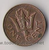 Monedas antiguas de Am&eacute;rica: 1 ONE CENT. BARBADOS. 1973. KM10. - Foto 1