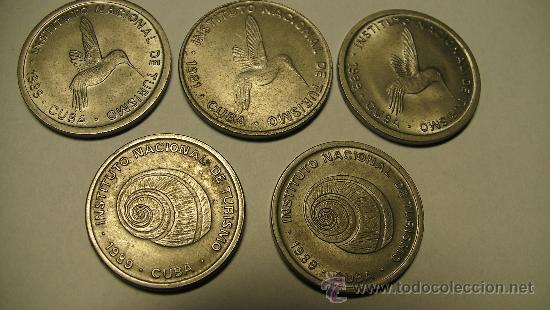 Monedas antiguas de Am&eacute;rica: LOTE DE 5 MONEDAS DE CUBA - Foto 1