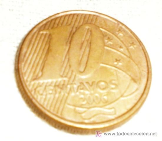 Monedas antiguas de Am&eacute;rica: Moneda brasile&ntilde;a de 10 centavos - Foto 1