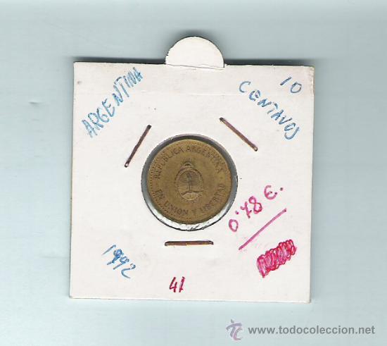 Monedas antiguas de Am&eacute;rica: ARGENTINA MONEDA DE 10 CENTAVOS DE 1992 - Foto 1
