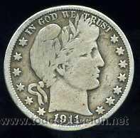 Monedas antiguas de Am&eacute;rica: U.S.A. : 1/2 Dolar 1911 (Plata) - Foto 1