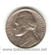 Monedas antiguas de Am&eacute;rica: 5 CENTIMOS USA 1985 - Foto 1