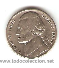 Monedas antiguas de Am&eacute;rica: 5 CENTAVOS USA 1988 - Foto 1