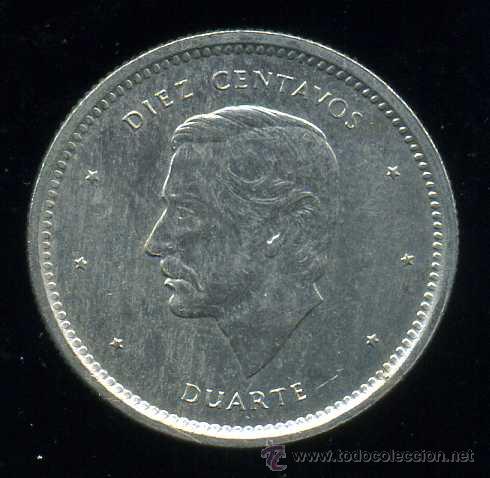 Monedas antiguas de Am&eacute;rica: REPUBLICA DOMINICANA : 10 Centavos 1987