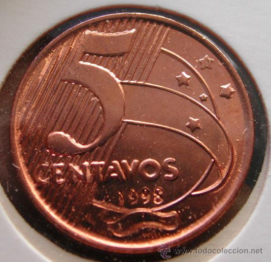 Monedas antiguas de Am&eacute;rica: BRASIL - 5 centavos 1998 - Foto 2