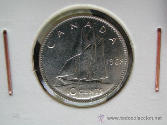 Monedas antiguas de Am&eacute;rica: CANADA 10 CENTS 1968 - Foto 1