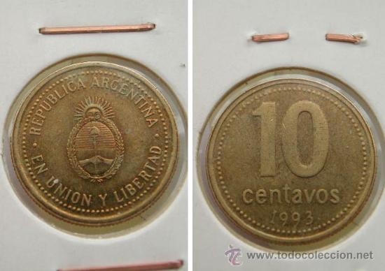Monedas antiguas de Am&eacute;rica: ARGENTINA 10 CENTAVOS 1993 - Foto 1