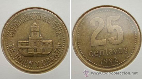 Monedas antiguas de Am&eacute;rica: ARGENTINA 25 CENTAVOS 1992 - Foto 1
