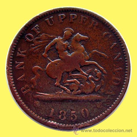 Monedas antiguas de Am&eacute;rica: CANAD&Aacute; . 1 PENNY TOKEN . 1850 - Foto 1