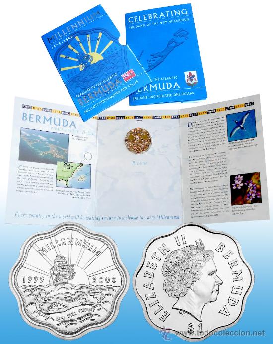 Monedas antiguas de Am&eacute;rica: BERMUDAS 1 DOLAR 1999 MILLENNIUM - Foto 1