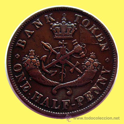 Monedas antiguas de Am&eacute;rica: CANADA . HALF PENNY TOKEN . 1850 - Foto 2
