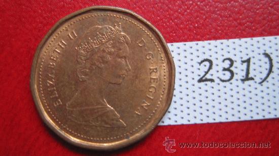 Monedas antiguas de Am&eacute;rica: Canada 1 centimo 1989  MBC - Foto 1