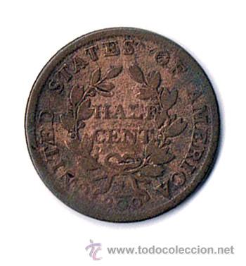 Monedas antiguas de Am&eacute;rica: USA 1804 Medio Cent. - Foto 2