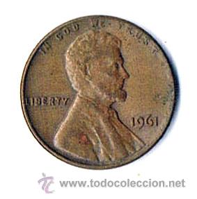 Monedas antiguas de Am&eacute;rica: USA 1961 1 cent - Foto 1