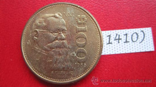 Monedas antiguas de Am&eacute;rica: Mexico  100  pesos  1985    MBC - Foto 1