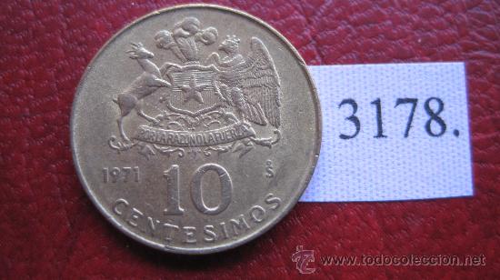 Monedas antiguas de Am&eacute;rica: Chile , 10  centimos , 1971 S - Foto 2