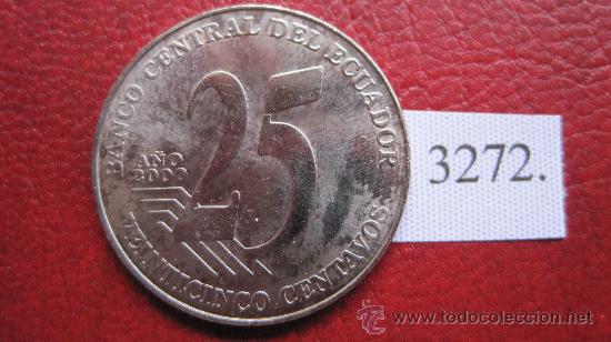 Monedas antiguas de Am&eacute;rica: Ecuador 25  centimos  2000 - Foto 2