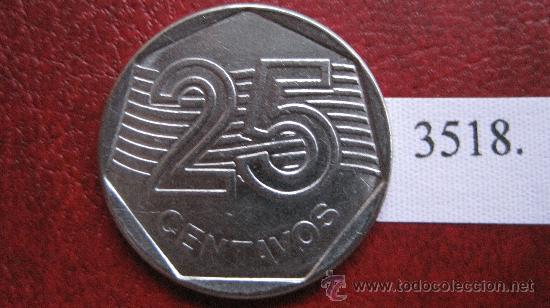 Monedas antiguas de Am&eacute;rica: Brasil  25  centimos  1995 - Foto 2