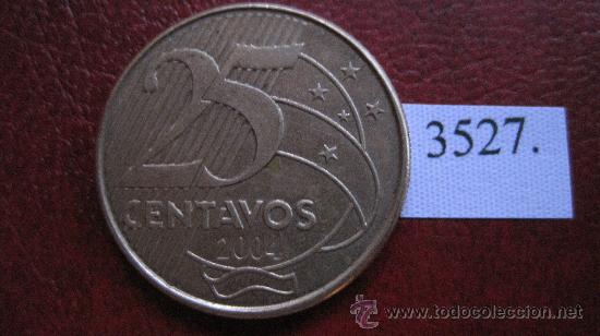 Monedas antiguas de Am&eacute;rica: Brasil  25  centimos  2004 - Foto 2