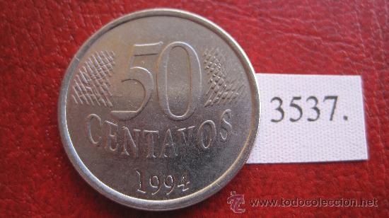 Monedas antiguas de Am&eacute;rica: Brasil  50  centimos  1994 - Foto 1