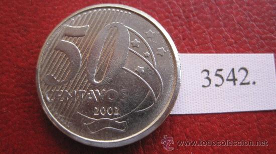 Monedas antiguas de Am&eacute;rica: Brasil  50  centimos  2002 - Foto 1