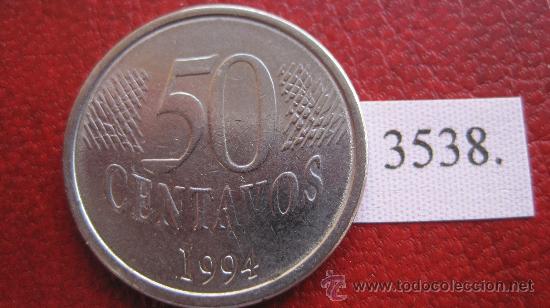 Monedas antiguas de Am&eacute;rica: Brasil  50  centimos  1994 - Foto 2