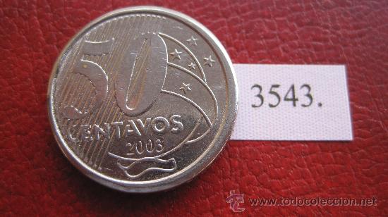 Monedas antiguas de Am&eacute;rica: Brasil  50  centimos  2003 - Foto 2