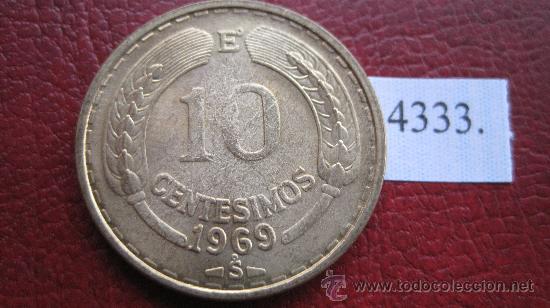 Monedas antiguas de Am&eacute;rica: Chile 1969 E&ordm;, 10 cent&eacute;simos de Escudo, c&eacute;ntimos - Foto 2