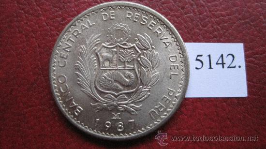Monedas antiguas de Am&eacute;rica: Per&uacute; , 5 intis 1987 - Foto 2