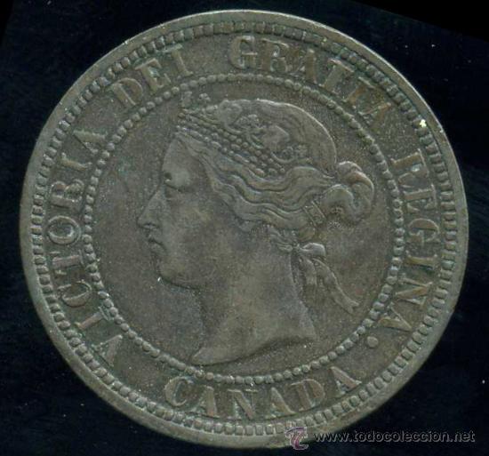 Monedas antiguas de Am&eacute;rica: CANADA : 1 CENT 1881 - Foto 1